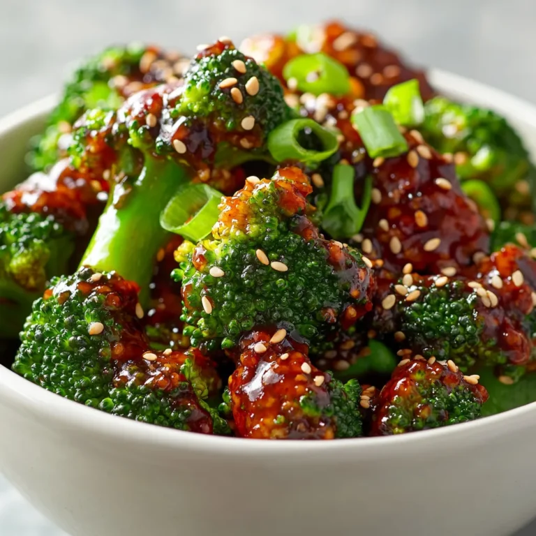 The fusion of flavors in Spicy Gochujang Broccoli Delight creates an irresistible dish that appeals to spicy food enthusiasts and health-conscious individuals alike. This vibrant vegetarian recipe not only highlights the natural crunch of broccoli but also introduces the rich umami of Korean gochujang, making it a perfect accompaniment or standalone meal. The slightly sweet undertones from honey or maple syrup complement the heat and complexity of gochujang, creating a dish that offers layers of flavor in every bite.