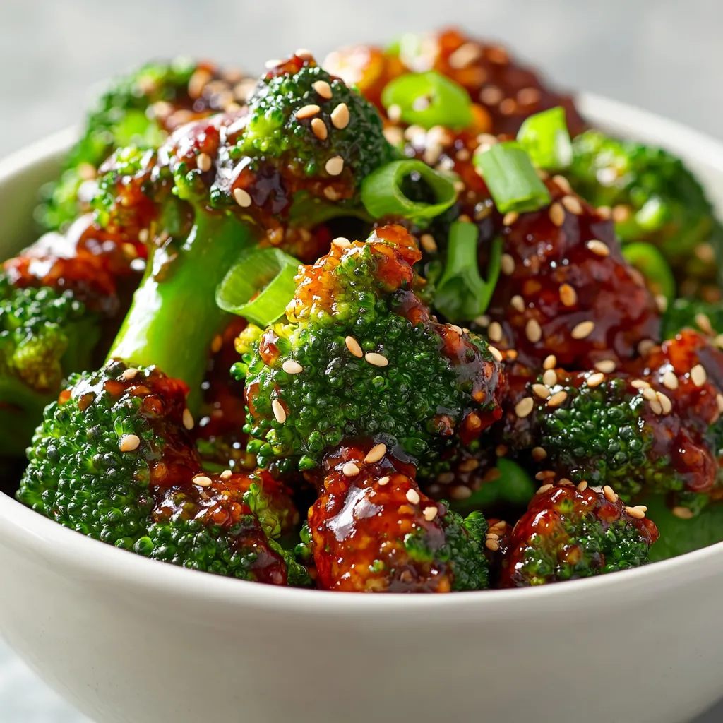 The fusion of flavors in Spicy Gochujang Broccoli Delight creates an irresistible dish that appeals to spicy food enthusiasts and health-conscious individuals alike. This vibrant vegetarian recipe not only highlights the natural crunch of broccoli but also introduces the rich umami of Korean gochujang, making it a perfect accompaniment or standalone meal. The slightly sweet undertones from honey or maple syrup complement the heat and complexity of gochujang, creating a dish that offers layers of flavor in every bite.