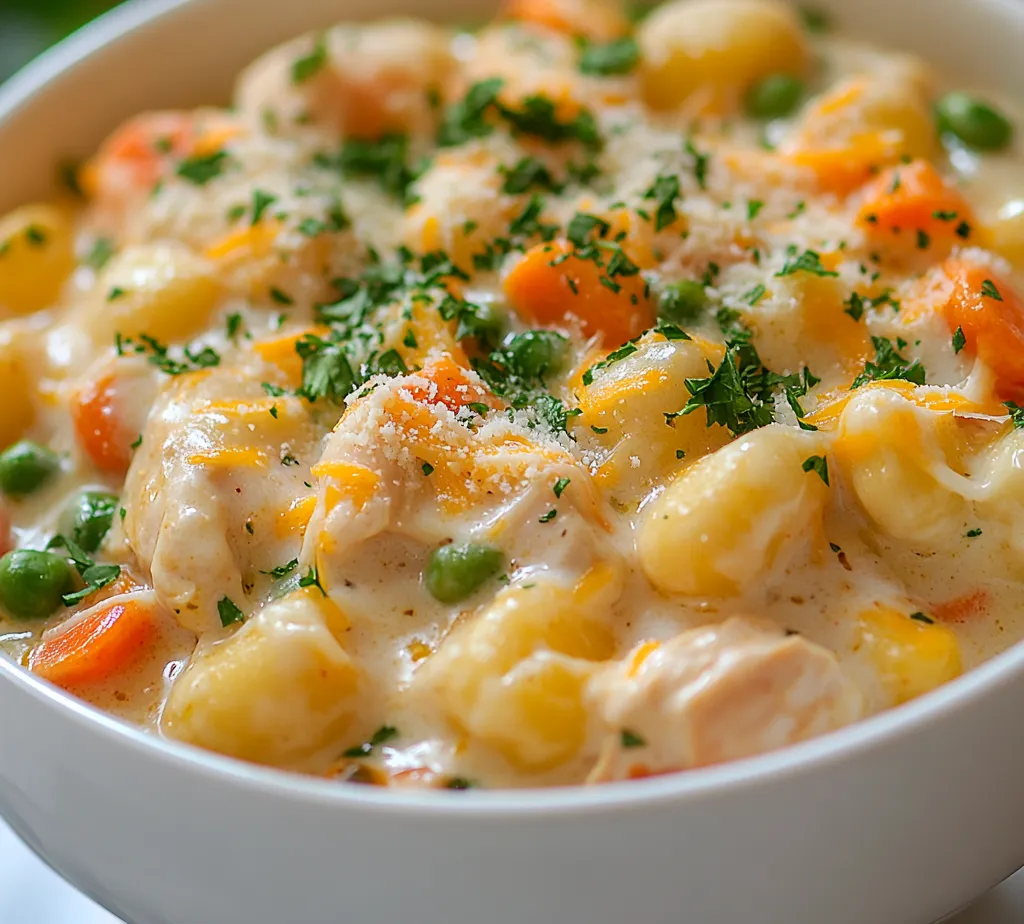 Exploring the quintessential comfort food, One Pot Gnocchi Chicken Pot Pie Delight seamlessly blends tender chicken, creamy sauce, and pillowy gnocchi in a rich, hearty dish. This recipe not only stands out for its delicious taste but also offers the convenience of a single pot, making cleanup a breeze. With a balance of flavors and textures, this dish is perfect for family dinners or cozy nights at home.