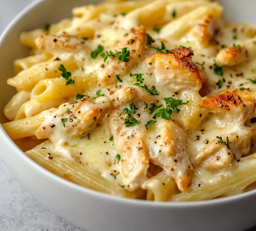 The ultimate comfort food experience awaits with this Cheesy Chicken Penne in Garlic Butter Parmesan Sauce. This luscious pasta dish is not only indulgent but also simple to prepare, making it a perfect option for a weeknight dinner or a cozy weekend gathering. With the creamy richness of the garlic butter parmesan sauce enriched by tender chicken and perfectly cooked penne, every bite offers a delightful burst of flavor.
