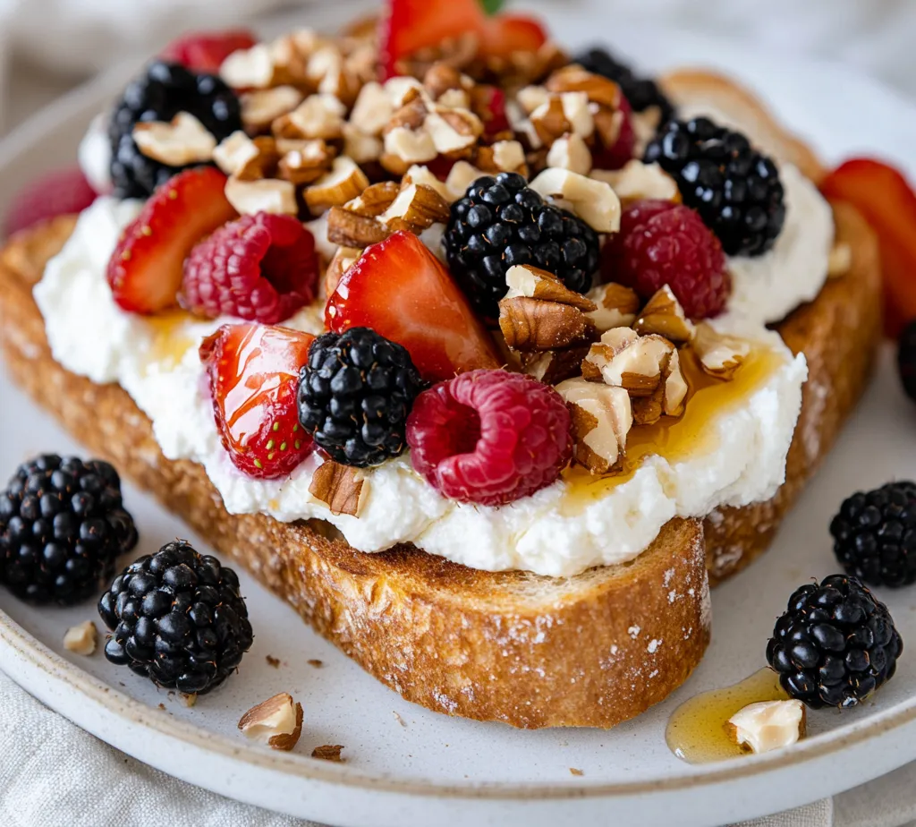 The world of breakfast offers countless options, yet few can rival the mouthwatering delight of a well-crafted toast. This recipe for Deliciously Sweet Whipped Ricotta Honey Toast brings together creamy ricotta and the natural sweetness of honey to create a sumptuous breakfast experience. It's a delicious interior with the creamy texture of whipped ricotta, complemented by the crunchy toppings, ensuring every mouthful is a joyful combination of flavors.