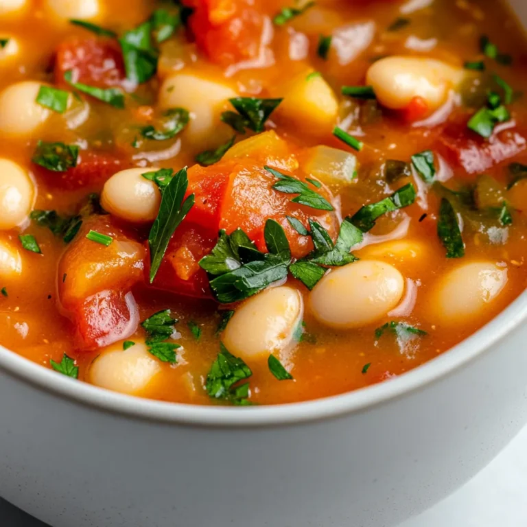 The creamy vegan tomato and white bean stew is a delightful dish that marries wholesome flavors with a rich texture. This hearty stew is especially satisfying, making it the ideal choice for cozy nights or meal prep for the week ahead. Its vibrant colors and tastes come from a harmonious blend of fresh vegetables, complemented by the nourishing qualities of white beans. With its simplicity in preparation, this dish not only caters to those who follow a plant-based diet but also appeals to anyone looking for comforting, nutritious meals.