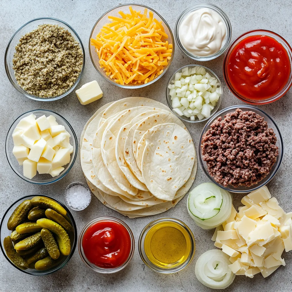 Exploring the delightful fusion of a smashburger and a quesadilla, this recipe offers a comforting meal that is as satisfying as it is flavorful. The Dreamy Smashburger Quesadillas are designed to cater to both burger enthusiasts and quesadilla lovers, delivering the best of both worlds in each bite. With a combination of gooey cheese, juicy beef, and zesty pickles, these quesadillas are sure to be a hit at any gathering or family dinner.