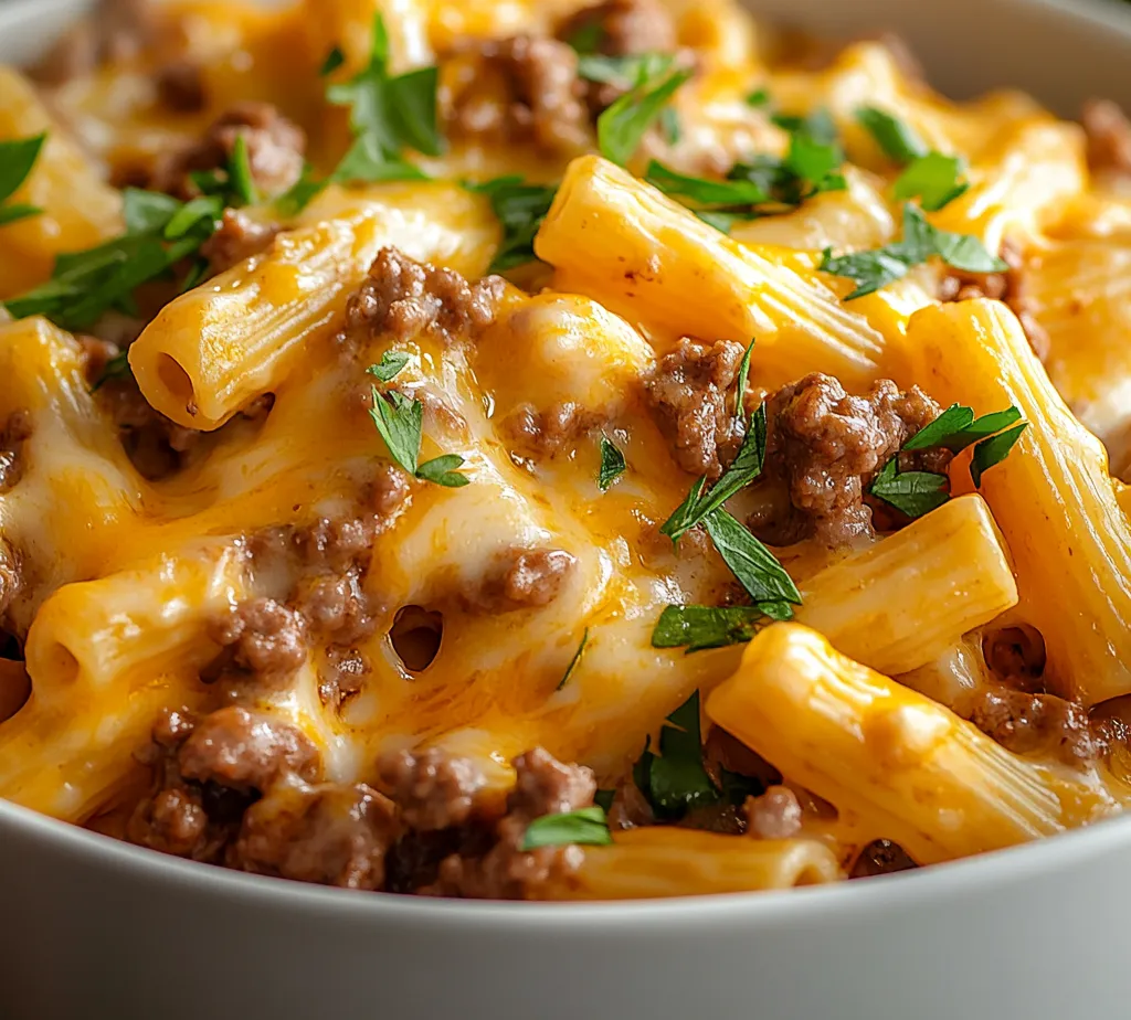 Creamy Ground Beef Pasta Delight is a mouthwatering dish that beautifully marries the robust flavors of ground beef with the comforting texture of creamy pasta. This hearty meal is not only satisfying but also incredibly straightforward to prepare, making it perfect for busy weeknights or casual gatherings with family and friends. The combination of savory beef, tender pasta, and a luscious cheese sauce creates a culinary experience that delights every palate.