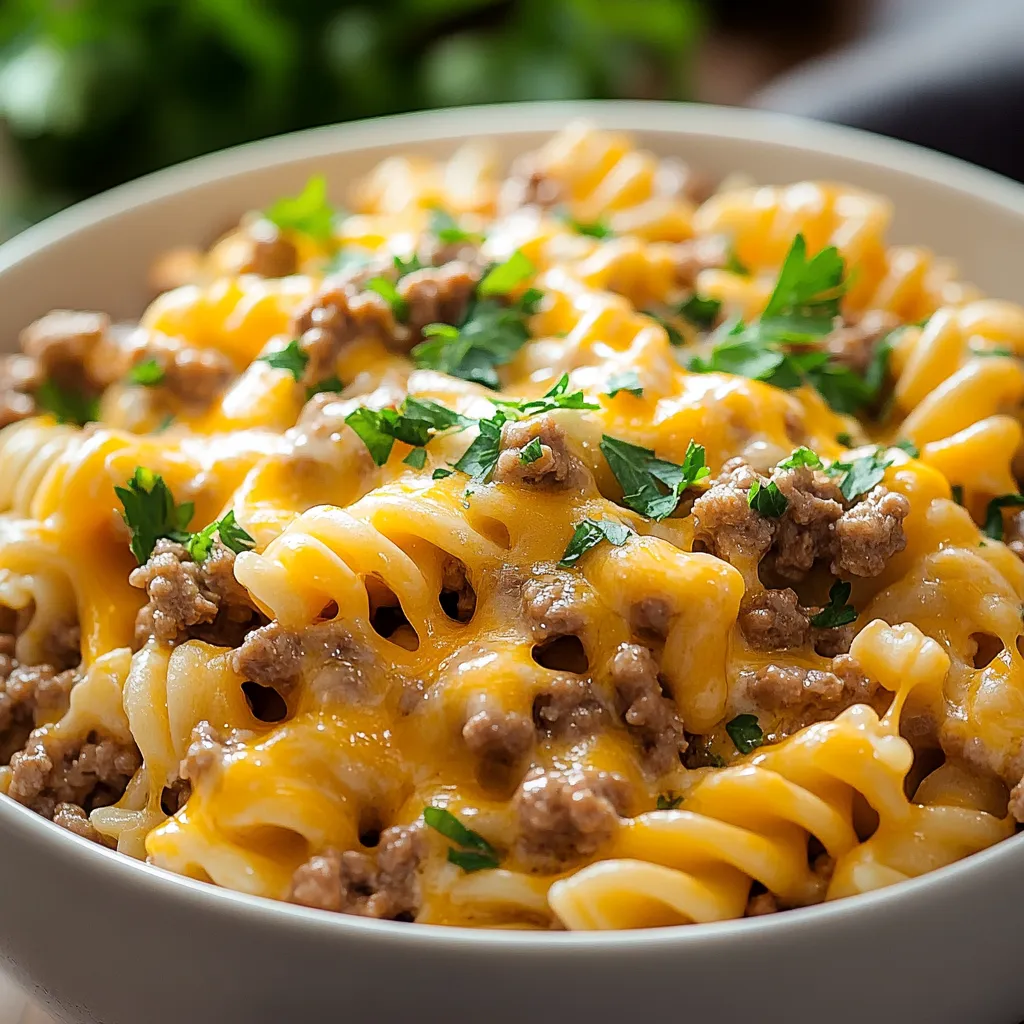 Creamy Ground Beef Pasta Delight is a mouthwatering dish that beautifully marries the robust flavors of ground beef with the comforting texture of creamy pasta. This hearty meal is not only satisfying but also incredibly straightforward to prepare, making it perfect for busy weeknights or casual gatherings with family and friends. The combination of savory beef, tender pasta, and a luscious cheese sauce creates a culinary experience that delights every palate.
