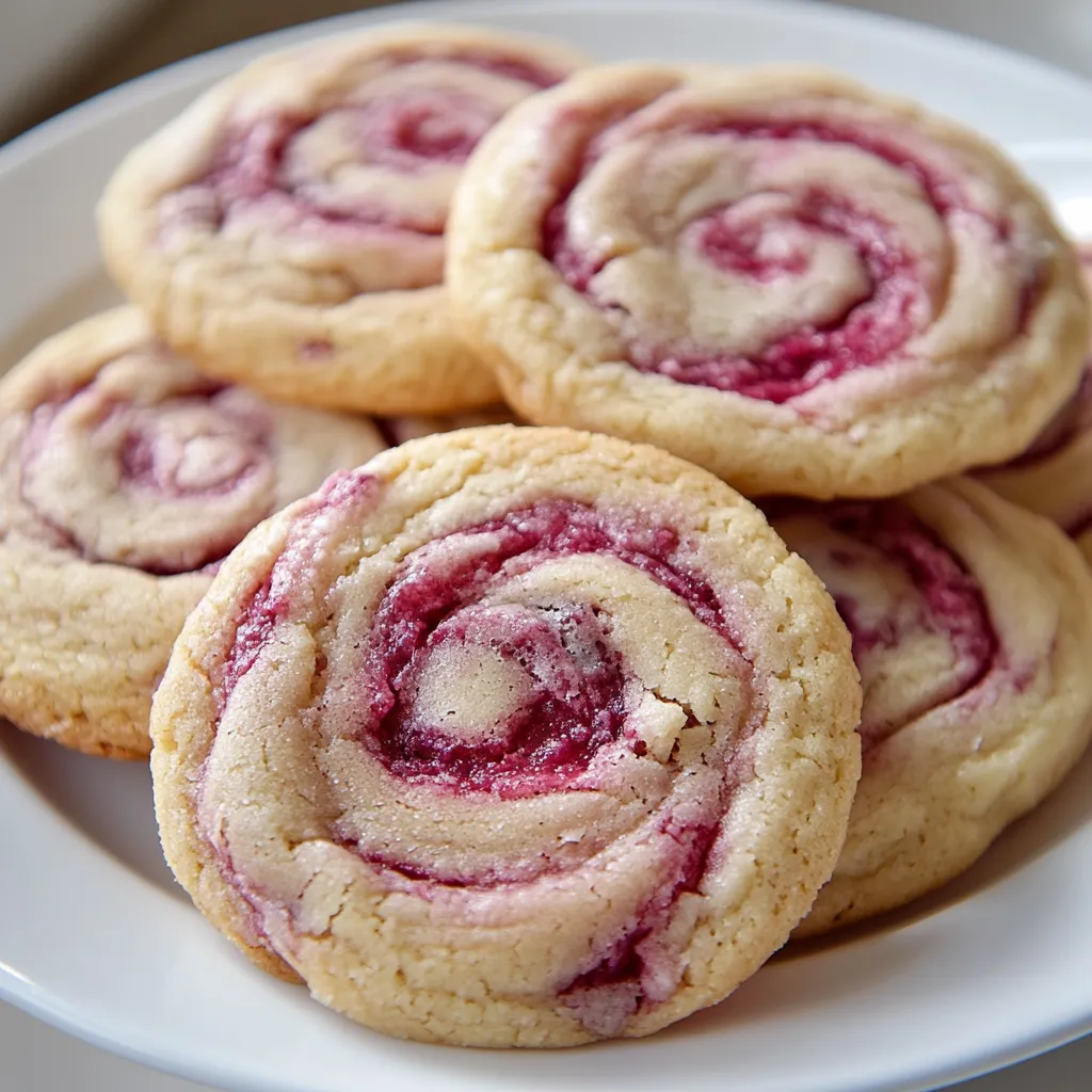 Dive into the delightful world of Raspberry Swirl Cookies, where every bite is a soft, sweet explosion of berry goodness. This recipe combines basic baking staples with the vibrant flavor of fresh raspberries or raspberry jam, making it an irresistible treat that's perfect for any occasion. Whether you are hosting a gathering, celebrating a special moment, or simply indulging your sweet tooth, these cookies will undoubtedly hit the spot. The tender cookie base is enhanced by the natural tartness of the raspberries, creating a beautiful balance that leaves a lasting impression on your palate.