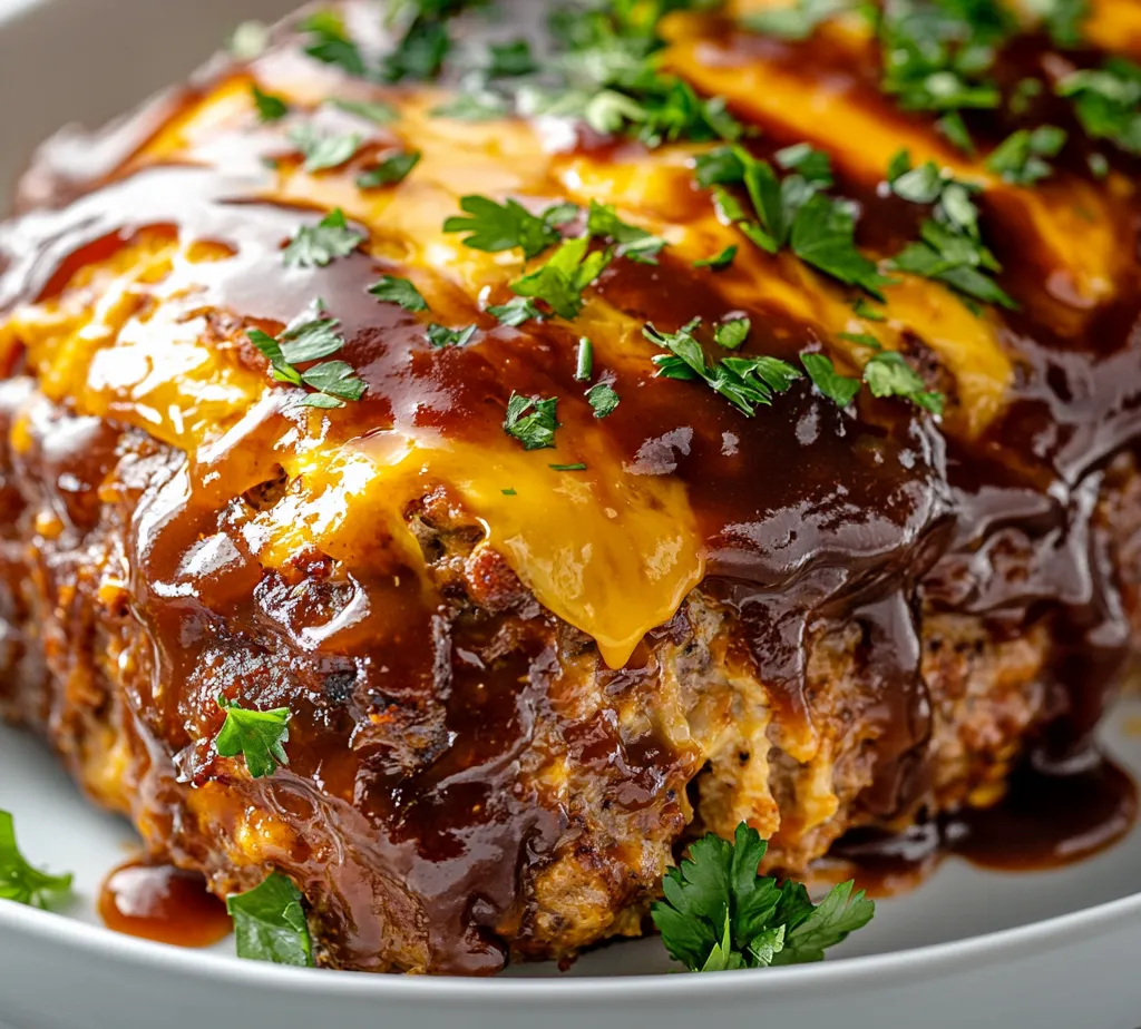 There’s something truly comforting about a classic meatloaf, and the BBQ Cheddar Meatloaf Delight takes this beloved dish to new heights. By incorporating both ground beef and ground pork, this recipe ensures a wonderfully rich flavor profile that's perfectly complemented by the sharp, melty goodness of cheddar cheese. The addition of BBQ sauce adds a sweet and tangy glaze that not only enhances the taste but also creates an appealing, glossy finish.