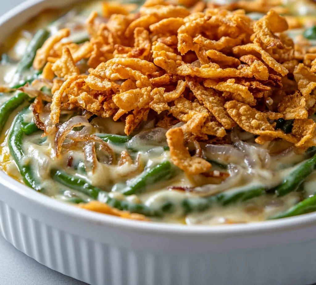 Green bean casserole is a classic dish that has earned its place at holiday tables and family gatherings. This beloved comfort food combines the fresh taste of green beans with a creamy sauce and crunchy topping, creating a delightful combination of flavors and textures. It's particularly popular around Thanksgiving, where it often shares the spotlight with turkey and stuffing. However, its savory goodness makes it a wonderful choice for any occasion, be it a potluck dinner or a cozy family meal.