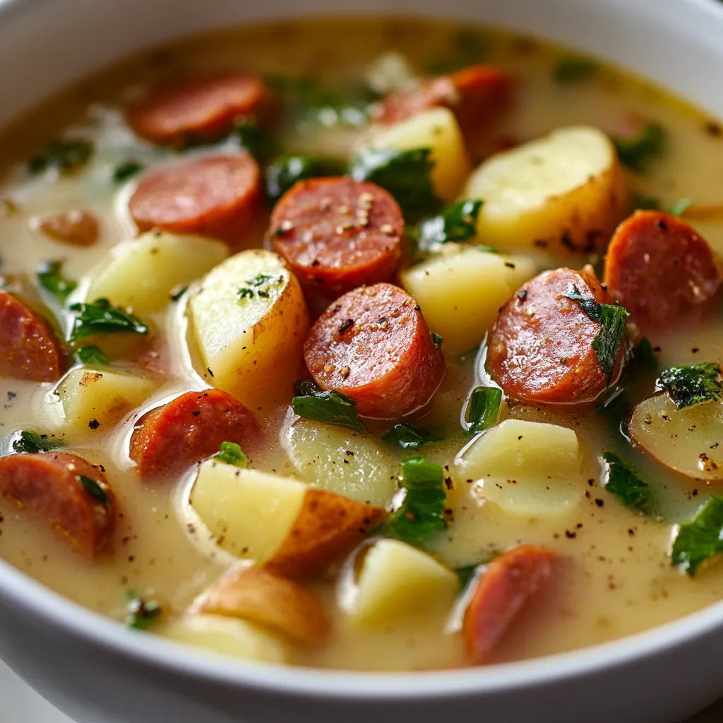 Exploring comforting recipes is a delightful endeavor, especially when they come together effortlessly and offer a robust flavor profile. Hearty Kielbasa Potato Soup is one of those dishes that seamlessly blends savory sausage, creamy potatoes, and vibrant greens. This article delves into the steps to create this rich and hearty soup that's perfect for any season. The combination of kielbasa and potatoes not only makes this soup filling but also delivers a satisfying depth of flavor that's sure to please any palate.