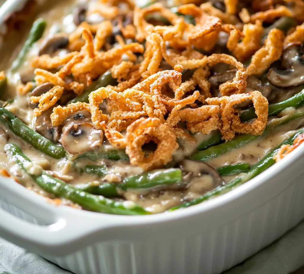 There's something truly comforting about traditional recipes that evoke memories of family gatherings and homemade meals. Grandma's Hearty Green Bean Casserole is one such dish that warms the heart and satisfies the palate. With its creamy texture and crunchy topping, it strikes a perfect balance between comfort food and culinary delight. Whether served during the holiday season or as a simple weeknight side dish, this casserole is sure to remind you of cozy evenings spent around the dinner table.