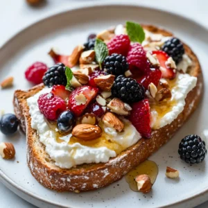 The world of breakfast offers countless options, yet few can rival the mouthwatering delight of a well-crafted toast. This recipe for Deliciously Sweet Whipped Ricotta Honey Toast brings together creamy ricotta and the natural sweetness of honey to create a sumptuous breakfast experience. It's a delicious interior with the creamy texture of whipped ricotta, complemented by the crunchy toppings, ensuring every mouthful is a joyful combination of flavors.