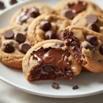 Nutella-Stuffed Chocolate Chip Cookies combine the classic appeal of chocolate chip cookies with the luxurious, creamy goodness of Nutella. These cookies capture a perfect balance between the familiar taste of buttery cookies and the rich, hazelnut flavor of Nutella. When you bite into one of these cookies, you’re greeted with a warm, gooey center that contrasts beautifully with the slightly crisp edges, making it an irresistible treat for both kids and adults.