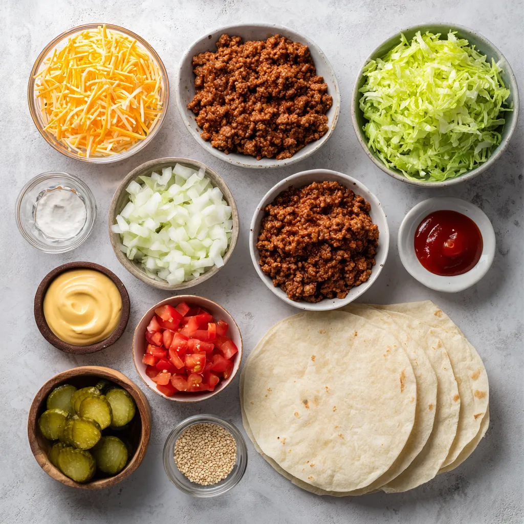 The Big Mac Wraps Delight is a fantastic twist on the classic Big Mac, combining familiar flavors with the convenience of a wrap. Perfect for busy weeknights or casual gatherings, this recipe is not only quick to whip up but also pleasing to the palate. It features a savory blend of ground beef, fresh toppings, and a creamy special sauce, delivering all the nostalgic taste of the beloved burger in a portable format. Ideal for both children and adults, these wraps promise to satisfy hunger and cravings alike.