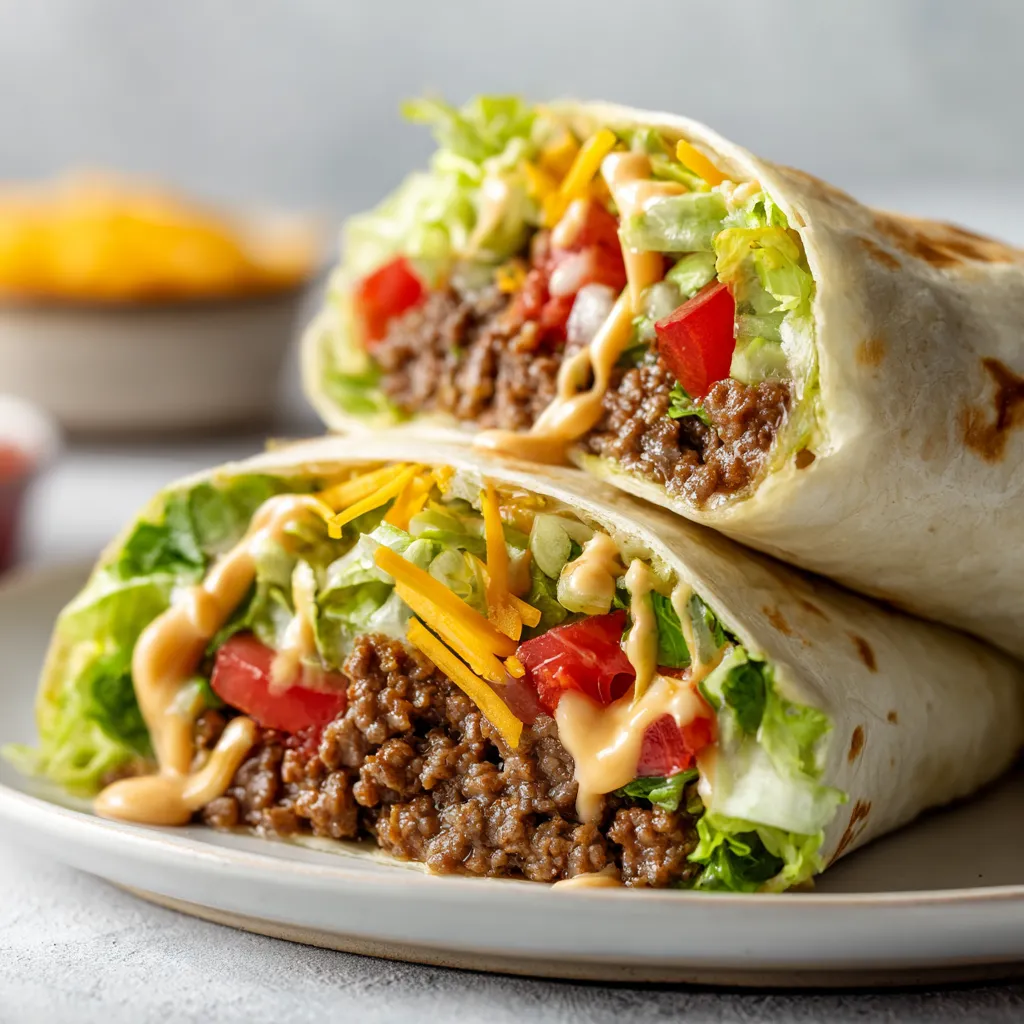 The Big Mac Wraps Delight is a fantastic twist on the classic Big Mac, combining familiar flavors with the convenience of a wrap. Perfect for busy weeknights or casual gatherings, this recipe is not only quick to whip up but also pleasing to the palate. It features a savory blend of ground beef, fresh toppings, and a creamy special sauce, delivering all the nostalgic taste of the beloved burger in a portable format. Ideal for both children and adults, these wraps promise to satisfy hunger and cravings alike.
