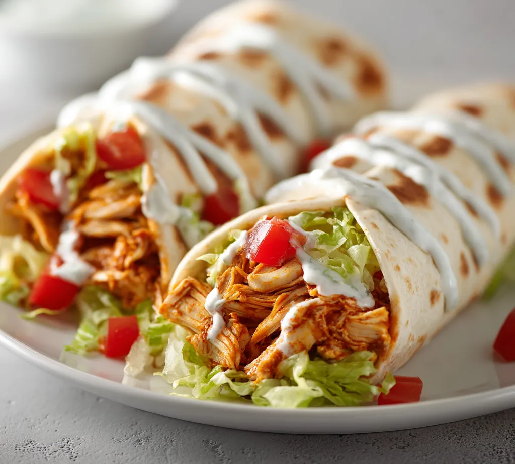 The Spicy & Savory Buffalo Chicken Wraps offer a delightful combination of heat and flavor that makes for a perfect meal or snack. Ideal for game days, family gatherings, or a quick weeknight dinner, these wraps are simple to prepare while satisfying cravings for spicy comfort food. The fusion of shredded chicken, zesty buffalo sauce, and fresh vegetables wrapped snugly in a soft tortilla creates a tantalizing experience that appeals to a wide range of palates.