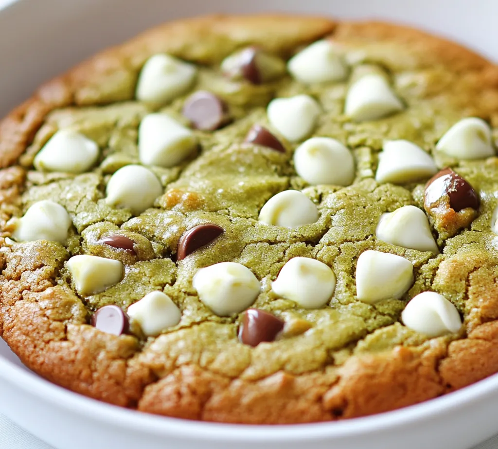 Matcha has surged in popularity over the last decade, transforming from a traditional Japanese beverage into a sought-after flavor in desserts and baked goods. This vibrant green tea powder, known for its earthy aroma and numerous health benefits, lends itself beautifully to sweet treats, providing both a unique taste and a striking presentation. One standout dessert is the Matcha White Chocolate Skillet Cookie, which takes this beloved ingredient and combines it with the rich sweetness of white chocolate, resulting in a cookie that is both visually appealing and indulgently delicious.