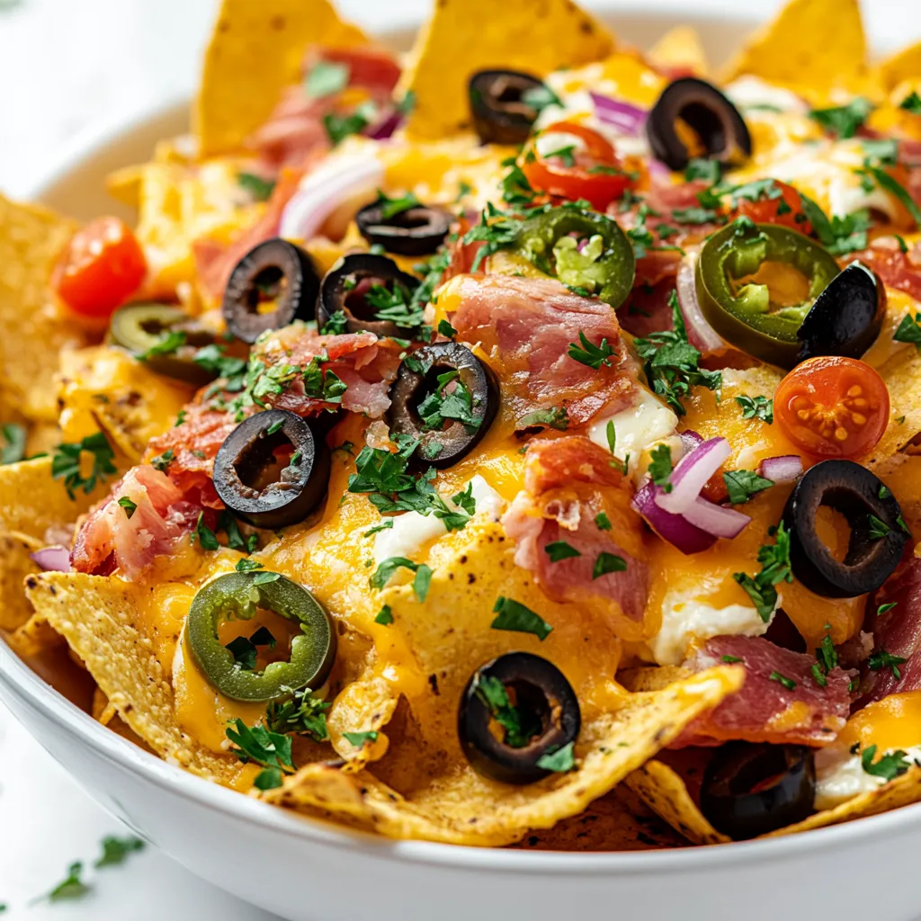 Exploring the delightful fusion of culinary traditions, gourmet crispy charcuterie nachos elevate the classic snack to a whole new level. Packed with an enticing mix of cheeses, cured meats, and fresh toppings, they provide an explosion of flavors in every bite. The combination of crispy tortilla chips with layers of melt-in-your-mouth cheese alongside the savory richness of assorted cured meats makes these nachos a standout dish for any occasion.