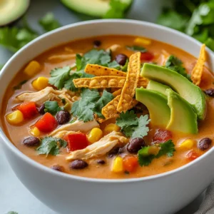 Creamy chicken tortilla soup is a quintessential comfort food that warms the soul with its rich flavors and hearty ingredients. This delightful dish is perfect for chilly evenings or anytime you crave a cozy bowl of goodness. At its core, the soup combines tender chicken, vibrant vegetables, and a blend of spices that meld together to create a symphony of delectable tastes and textures.