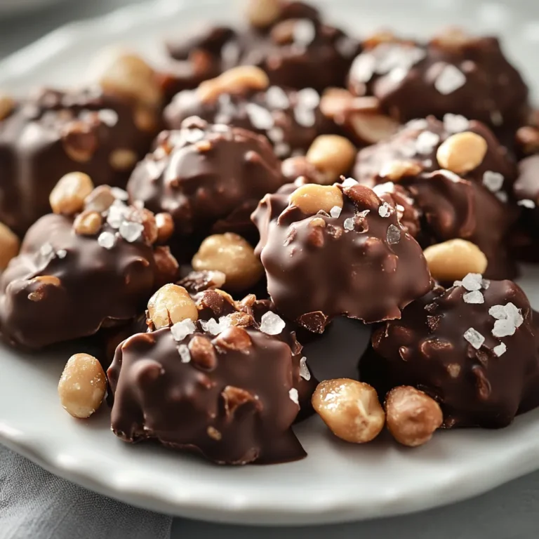 Chocolate-covered peanut clusters are a delightful combination of crunchy roasted peanuts enveloped in a rich layer of melted chocolate. These sweet and salty snacks are not only indulgent but also simple to prepare at home, making them an ideal choice for any occasion. The contrast between the creamy chocolate and the hearty peanuts brings a satisfying flavor profile that can please a variety of palates, whether they lean sweet or savory.