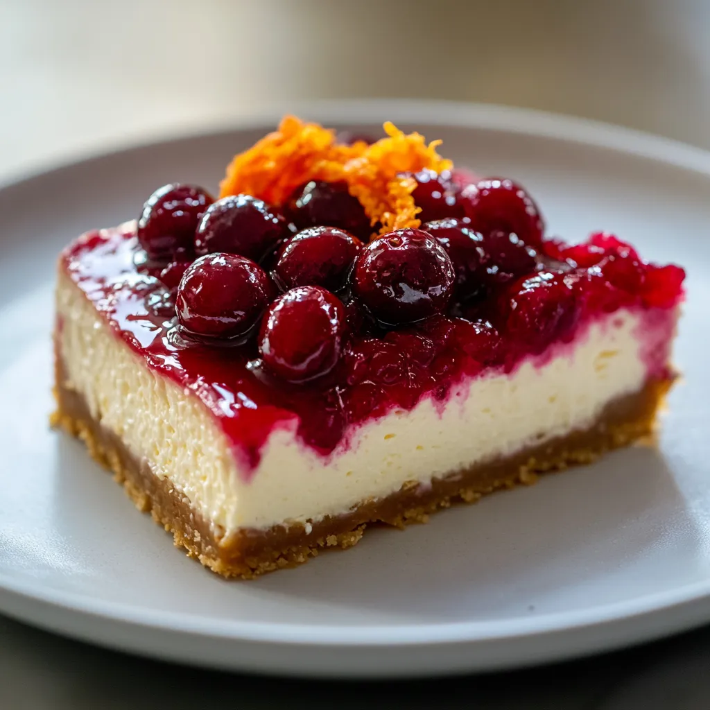 Explore the vibrant flavors of the holiday season with this delectable Cranberry Orange Cheesecake Delight. This cheesecake combines the creamy richness of a classic dessert with the zesty freshness of orange and the tartness of cranberries, creating a perfect balance of taste and texture. Ideal for festive gatherings or as a special treat, this dessert is sure to impress your guests while also satisfying your sweet tooth. The layers of flavor in this cheesecake not only make it visually appealing but also create a memorable culinary experience that you'll want to revisit year after year.