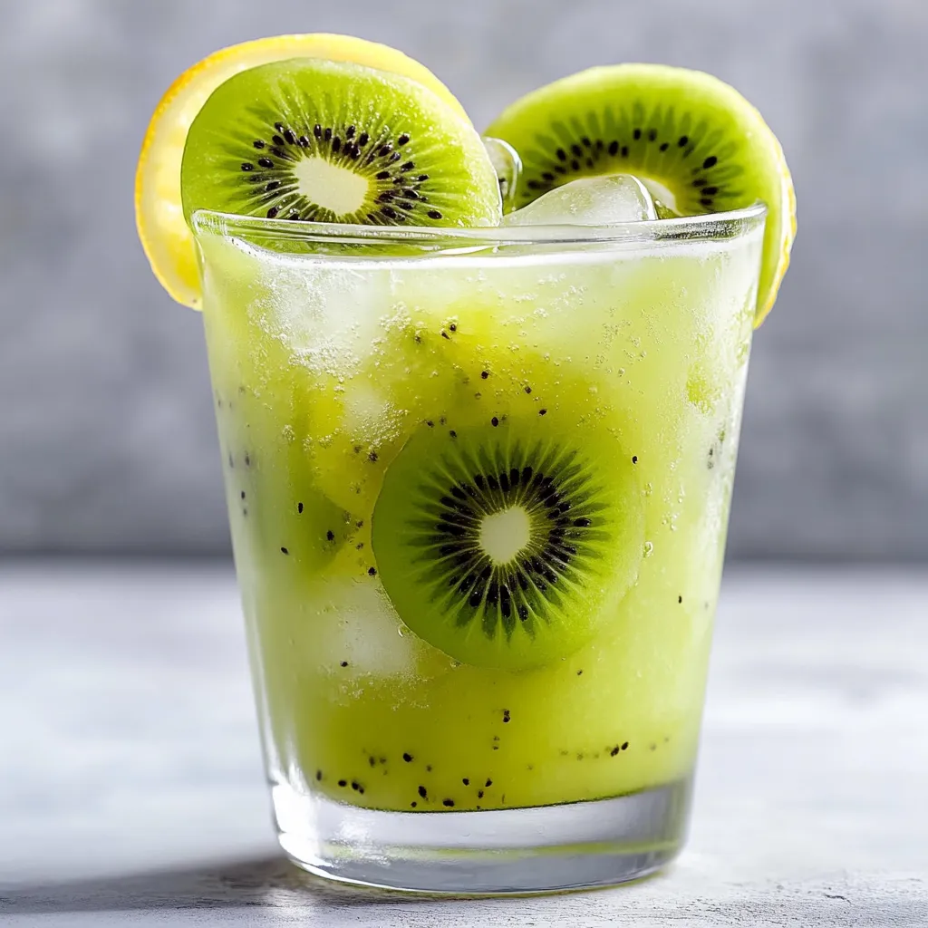 The Kiwi Lemon Cream Delight is a refreshing drink that perfectly balances the tartness of fresh lemons with the sweetness of ripe kiwis. This vibrant beverage is not only visually appealing but also provides a delightful twist on your typical summer drink. With a thick layer of creamy kiwi-lemon goodness resting on top of a bubbling concoction, every sip offers a burst of fruity flavor that’s both invigorating and satisfying. Whether you're hosting a sun-drenched brunch, enjoying a leisurely afternoon by the pool, or simply searching for something light and delicious to sip, this drink is your answer.