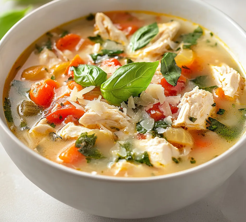 The art of cooking can transform a simple gathering into a romantic affair, and what better dish to serve than a warm and hearty Tuscan Chicken Soup? This flavorful recipe combines tender chicken, fresh vegetables, and a velvety creamy broth, creating a delightful experience for the senses. The rustic flavors and comforting textures make it an ideal dish for cozy nights in or intimate dinners, as it not only nourishes the body but also warms the heart. This soup encapsulates the essence of Tuscan cuisine, offering a burst of flavors that remind us of sun-drenched fields and lovely evenings shared with loved ones.