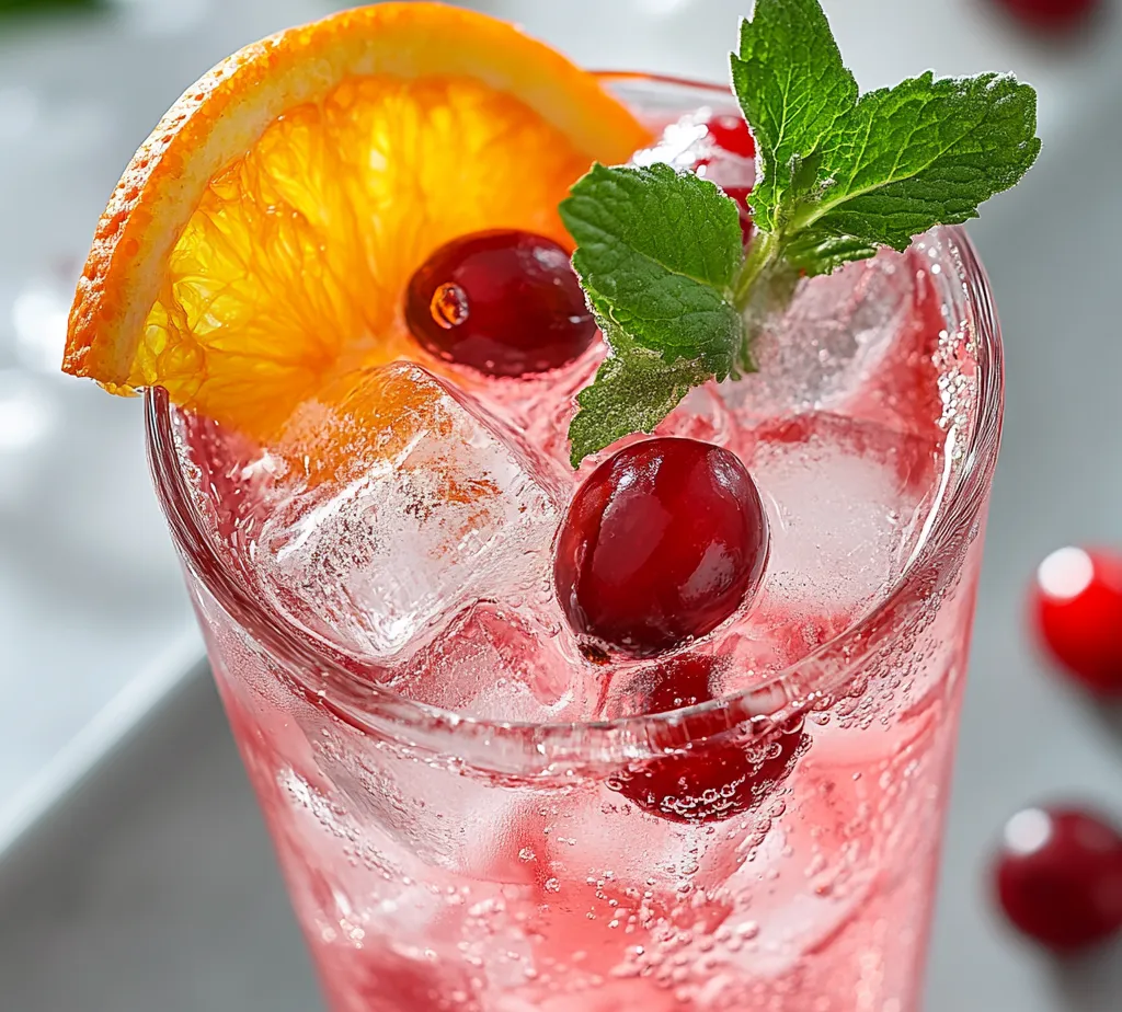 The Cranberry Orange Sparkler is a vibrant and refreshing drink that captures the essence of celebration with its delightful mix of flavors. Combining the tartness of unsweetened cranberry juice with the bright, zesty notes of freshly squeezed orange juice, this sparkler is the perfect addition to your holiday gatherings, brunches, or any festive occasion. The effervescence from sparkling water or club soda elevates this drink, creating a bubbly experience that is both refreshing and invigorating.