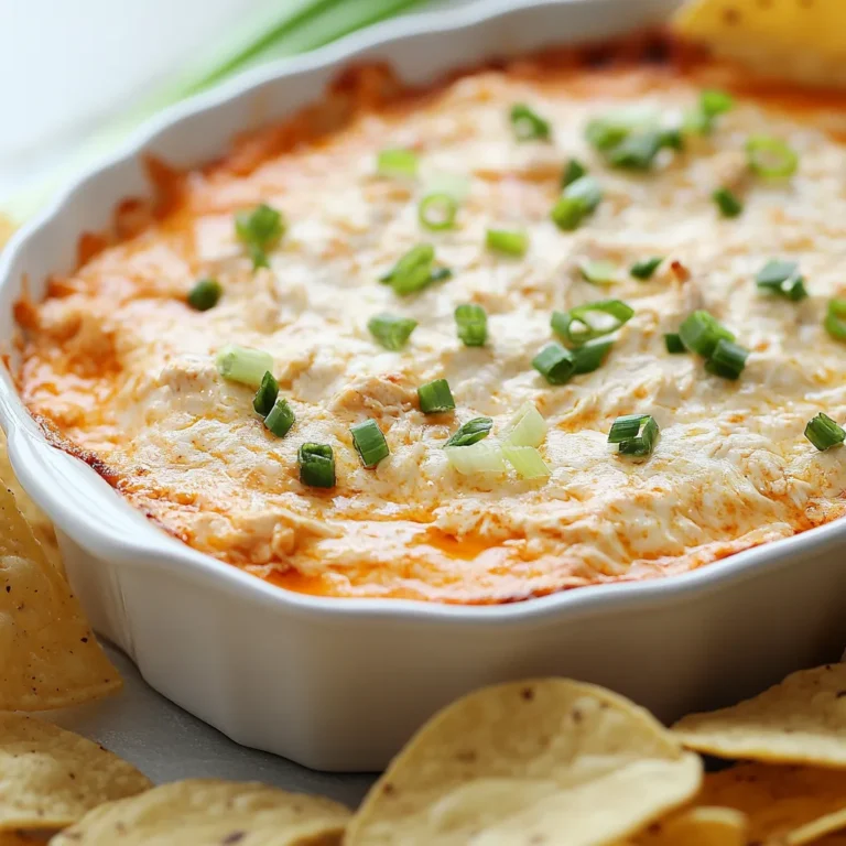 Buffalo chicken dip has earned its spot as a quintessential appetizer at gatherings and parties across America. This creamy, spicy dish is not just a crowd-pleaser; it evokes the essence of game day and festive occasions with its fiery flavors and comforting texture. The dip combines shredded chicken with spicy buffalo sauce and a rich blend of cheeses, making it a perfect combination of heartiness and spice.