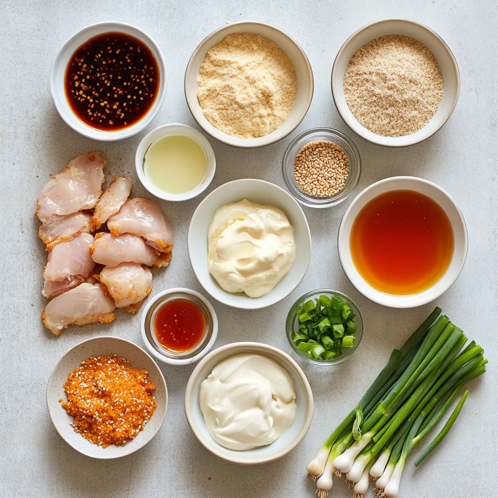 Crispy Chicken Tenders with Spicy Bang Bang Sauce is a delightful dish that embodies comfort food at its best. These chicken tenders are not only crispy on the outside but also boast a tender, juicy interior. They are perfect as an appetizer for a gathering or a satisfying main course for a family meal. The standout feature of this dish is undoubtedly the Spicy Bang Bang Sauce, which takes the already delicious chicken tenders to a whole new level with its creamy, spicy, and slightly sweet flavor profile. Whether you're enjoying them on game night, serving them at a party, or simply indulging in a cozy dinner at home, these crispy tenders will please everyone at the table.