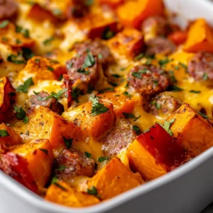 Sweet potatoes paired with Italian sausage create a delightful fusion of flavors that is both comforting and satisfying. This Sweet Potato and Sausage Bake marries the earthiness of sweet potatoes with the robust, savory notes of sausage, making it an ideal dish for family dinners or casual gatherings. The interplay of flavors is not only warming, but it also evokes a sense of home and well-being, perfect for any time of the year.
