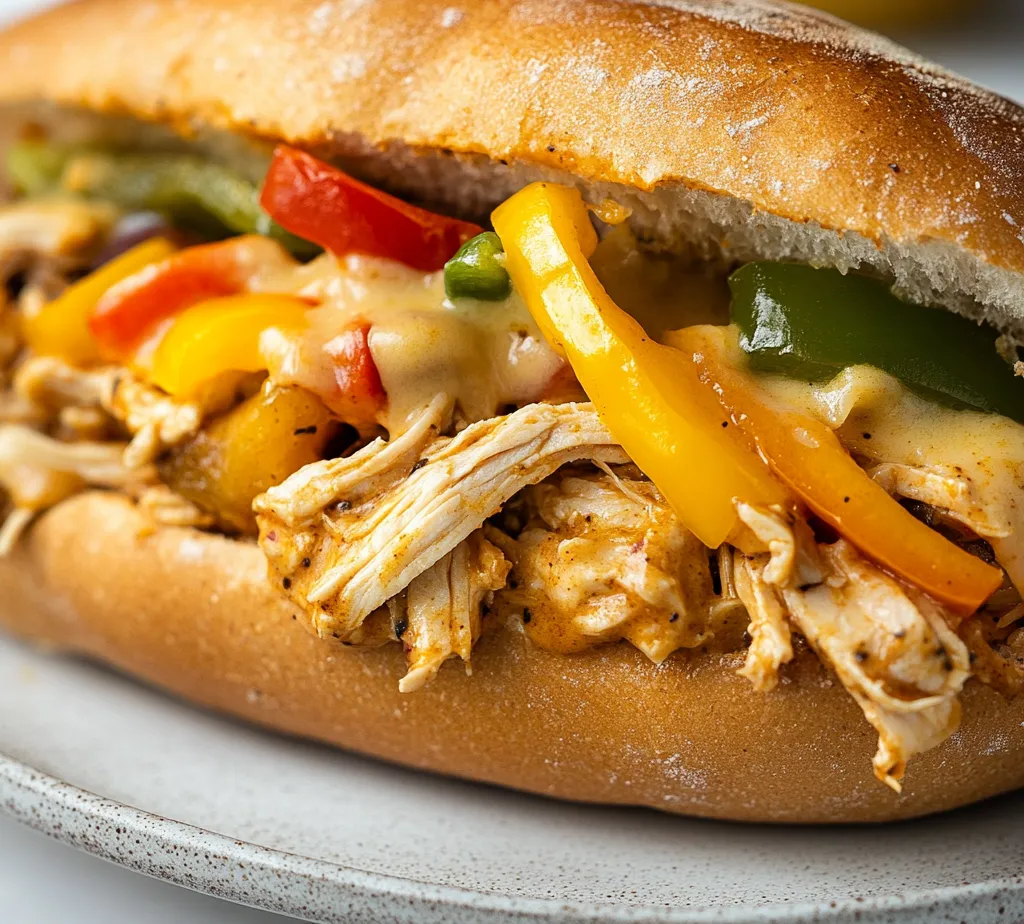 The wholesome crockpot chicken Philly cheesesteak is a delightful twist on the classic cheesesteak recipe, bringing all the beloved flavors with a healthier spin. By using boneless, skinless chicken breasts instead of traditional beef, this version not only slashes fat content but also makes for an incredibly tender and juicy filling. The addition of colorful bell peppers, onions, and melted provolone cheese creates a mouthwatering combination that is sure to please both families and guests alike.