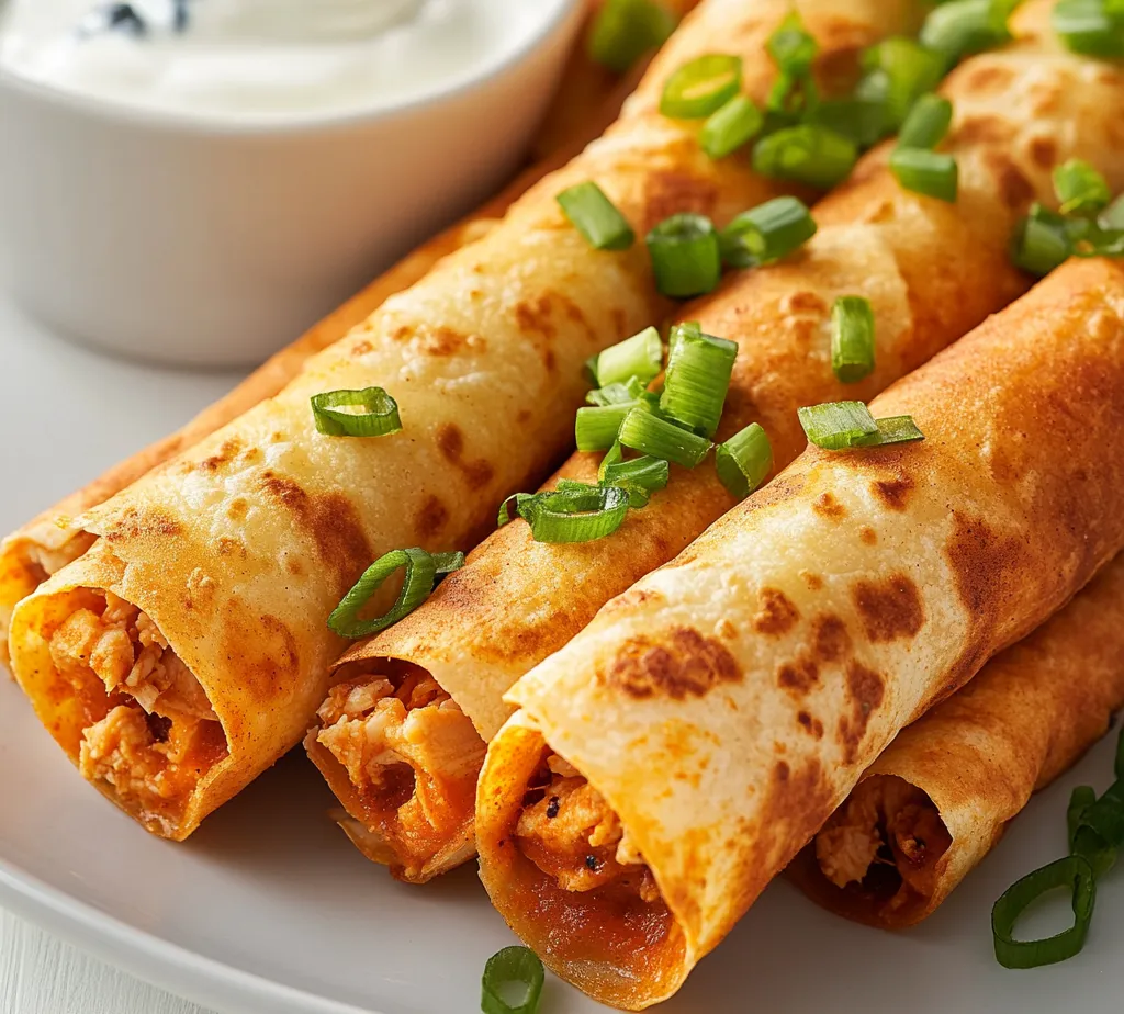 Explore the delightful fusion of flavors and textures with Spicy Buffalo Chicken Taquitos. This recipe invites you to indulge in the irresistible combination of shredded chicken, zesty buffalo sauce, and creamy cheese all wrapped in a crispy tortilla. When you take a bite, the crunch of the perfectly baked exterior gives way to a rich and flavorful filling that’s bursting with a spicy kick. These taquitos are great for gatherings, serving as a perfect appetizer, or having them as a family dinner favorite.