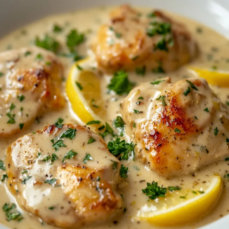 Lemon-infused dishes have a unique way of brightening up any meal, and this Lemon-Infused Creamy Chicken Delight is no exception. The tangy yet refreshing citrus not only uplifts the rich and creamy sauce but also complements the tender chicken, creating a delightful balance of flavors. This dish is perfect for those who appreciate a culinary experience that is both comforting and vibrant without requiring hours in the kitchen.