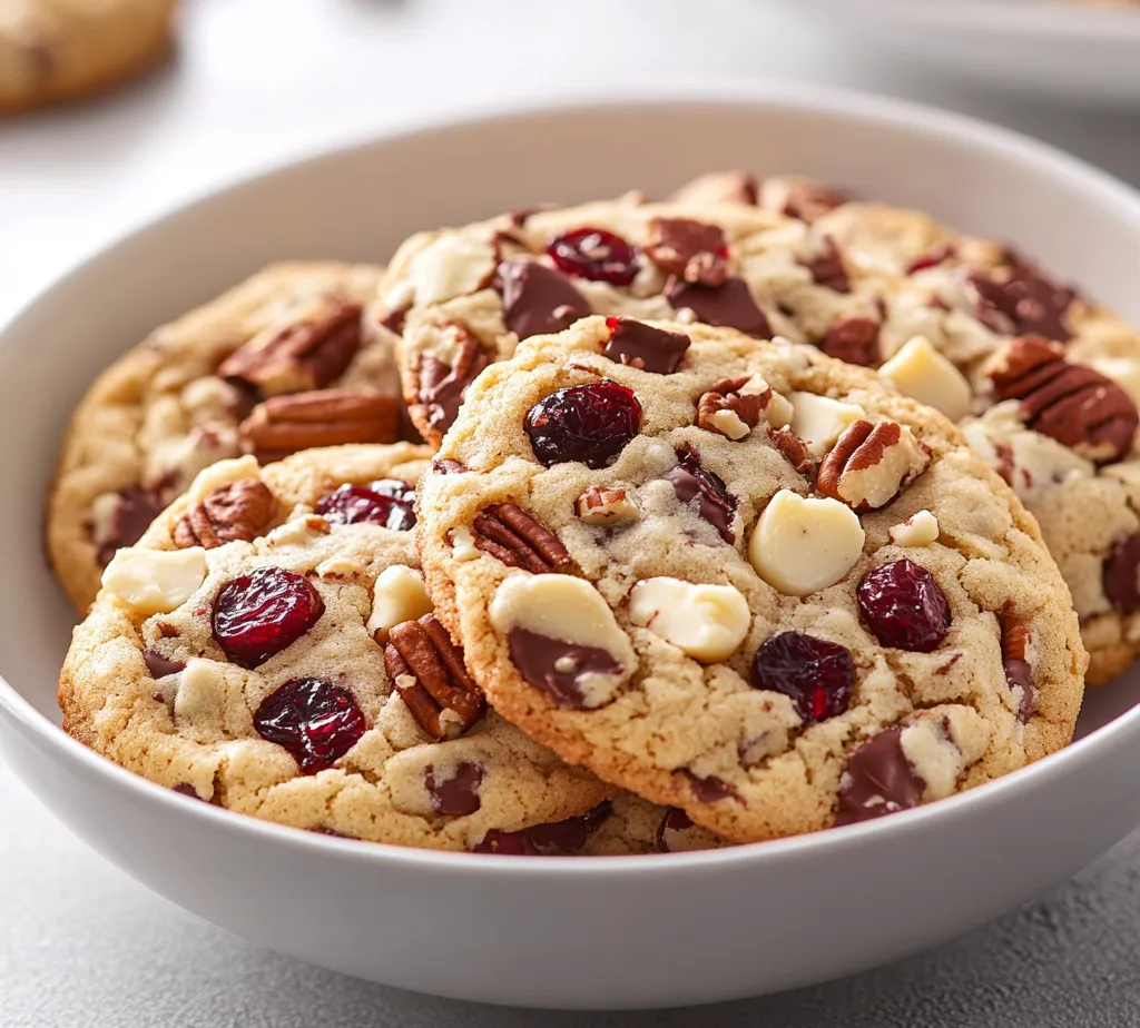 The aroma of freshly baked cookies wafting through the kitchen is a comforting delight, and nothing embodies this joy quite like White Chocolate Cranberry Bliss Cookies. Perfectly soft, these cookies combine the creamy sweetness of white chocolate with the tartness of cranberries, offering a delightful flavor contrast in every bite. The mix of textures, including crisp edges and a chewy center, ensures that these cookies will be a hit with anyone who takes a bite.
