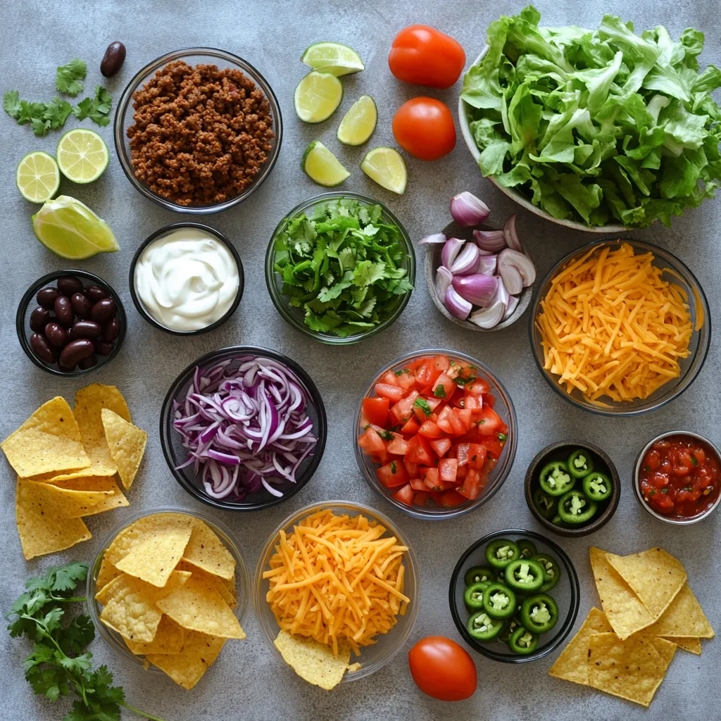 Explore the delightful world of Taco Charcuterie Board Delight, where traditional taco elements come together to create a fun and interactive dining experience. This recipe draws upon the familiar flavors of tacos, presenting them in a charming charcuterie format that is both visually appealing and delicious. The Taco Charcuterie Board is perfect for various occasions, whether you're hosting a casual Taco Tuesday, a lively family gathering, or a festive celebration with friends. The arrangement not only pleases the palate but also invites guests to customize their culinary creations.