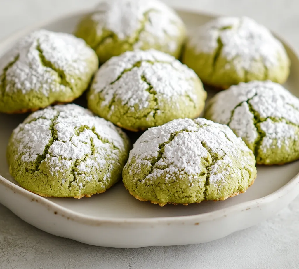 The unique combination of matcha green tea and white chocolate brings a delightful twist to the classic crinkle cookie. Not only are these Matcha White Chocolate Crinkle Cookies visually appealing with their bright green color, but they also offer a rich, buttery flavor complemented by the sweetness of white chocolate. The earthiness of matcha provides a contrast to the creamy texture of white chocolate, culminating in a harmonious blend that is sure to please your palate.
