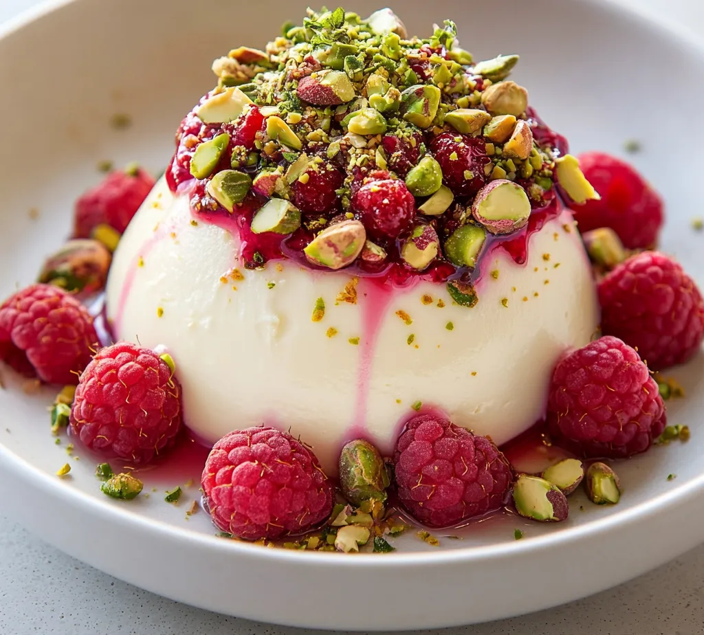 Pistachio and Raspberry Cheesecake Domes offer a delightful culinary experience that marries the rich, nutty flavor of pistachios with the tartness of fresh raspberries. This dessert is not only visually stunning but also provides a harmonious balance of textures and tastes. These domes serve as a perfect treat for special occasions, dinner parties, or even as a luxurious finish to a cozy meal at home. Their elegant shape and vibrant colors make them an eye-catching centerpiece, whether you're serving family or guests.