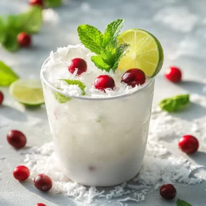 The Festive Coconut Mojito offers a delightful twist on the classic mojito, infusing tropical flavors that perfectly complement the warmth of any holiday gathering. This refreshing drink not only brings a vibrant splash of color to your table but also excites the palate with its unique blend of sweetness and tartness. Imagine sipping on a chilled mojito infused with the aroma of fresh mint and the creamy richness of coconut as you celebrate with family and friends.