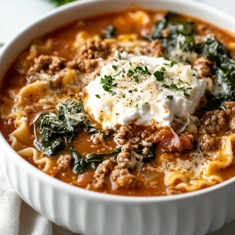The allure of a warm, comforting bowl of soup is unmatched, especially during colder months. For those seeking a quick yet satisfying meal, Comforting Easy Lasagna Soup is the answer. This dish combines the hearty flavors of traditional lasagna with the convenience of a one-pot soup, making it perfect for busy weeknights or leisurely weekends. The combination of seasoned meat, wholesome vegetables, and creamy cheese transforms familiar lasagna elements into a cozy and accessible form.