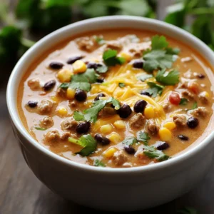 Creamy Beef Taco Soup Delight is a wonderful combination of flavors that encapsulates the essence of comfort food. This homestyle soup marries the richness of ground beef with a medley of beans and corn, complemented by the creaminess of heavy cream and a hint of taco seasoning. Perfect for those chilly nights or whenever you crave something hearty, this soup is not just a meal but an experience—ideal for family cozy dinners and casual gatherings.