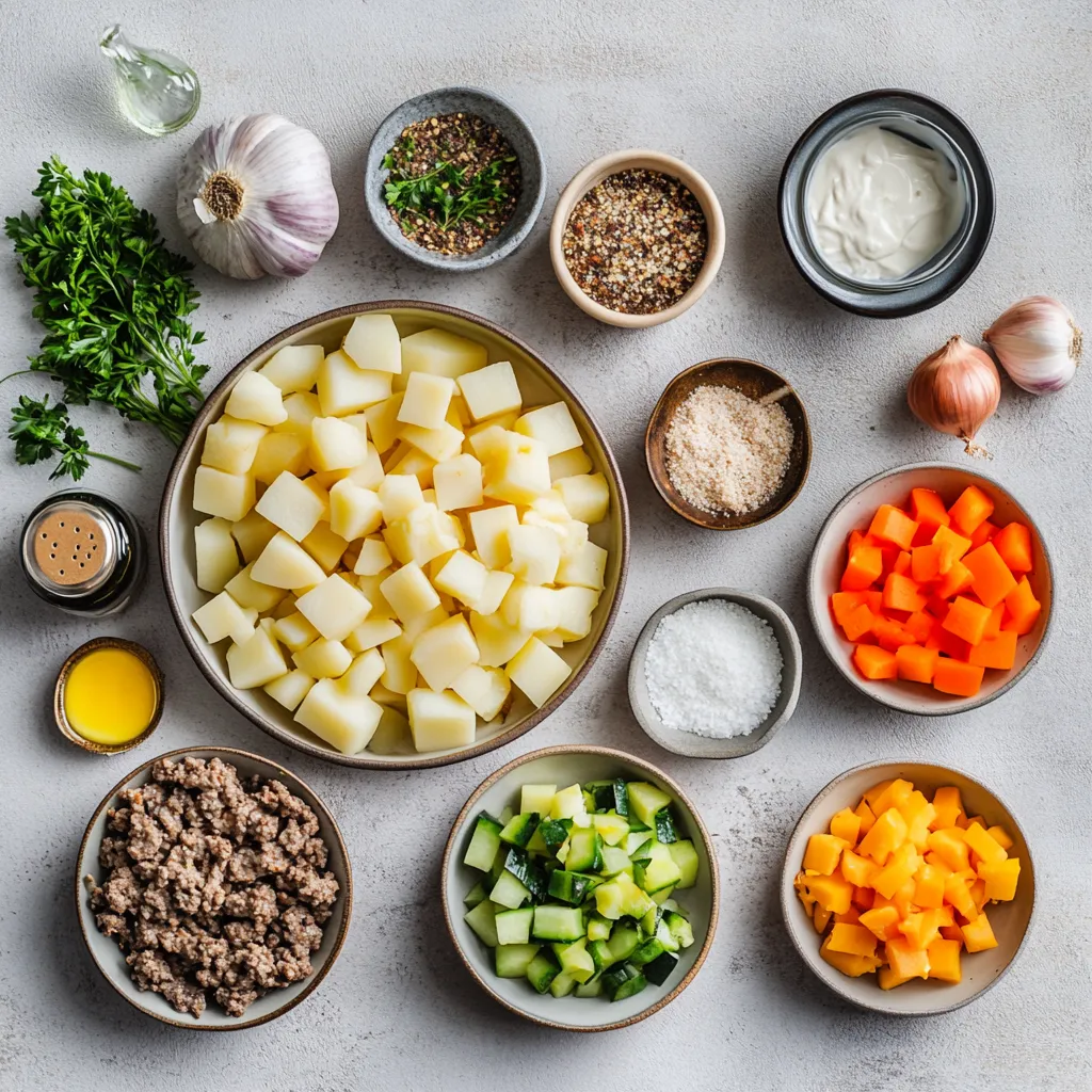 Hobo Casserole is a classic comfort food that evokes the warmth and nostalgia of home-cooked meals. This delightful dish deftly combines layers of ground beef, hearty vegetables, and tender potatoes, baked together for a fulfilling experience. Perfect for family dinners or gatherings, Hobo Casserole promises not just a satisfying meal but also a wonderful way to bring people together around the dinner table.