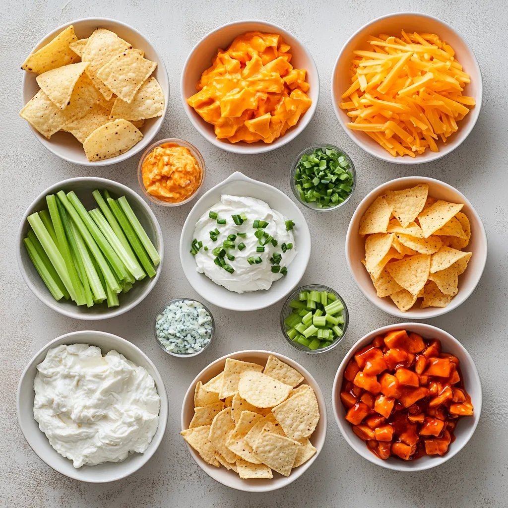 This Spicy Slow Cooker Buffalo Chicken Dip is the ultimate comfort food that brings together the rich flavors of buffalo chicken with the creaminess of cheese. Whether you're hosting a lively gathering, watching the big game, or just craving a savory treat for a cozy night in, this dip showcases the ease of slow cooking while delivering a burst of flavors your guests will love. The combination of tender, shredded chicken enveloped in a warm, cheesy sauce creates an irresistible dish that will have everyone reaching for more.