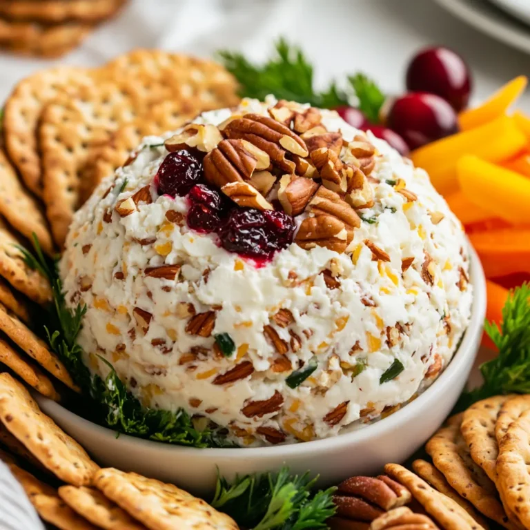 Exploring the joy of holiday gatherings often leads us to delightful recipes that capture the essence of seasonal flavors. Among these, the Thanksgiving Cheese Ball stands out as a crowd-pleasing appetizer. This creamy blend of cheeses, complemented by the sweetness of cranberries and the crunch of pecans, transforms any gathering into a festive celebration. Perfect for Thanksgiving, this cheese ball not only pleases the palate but also serves as an eye-catching centerpiece on any appetizer table. It invites guests to gather around, dip, and savor each delicious bite, creating memorable moments during the festive season.