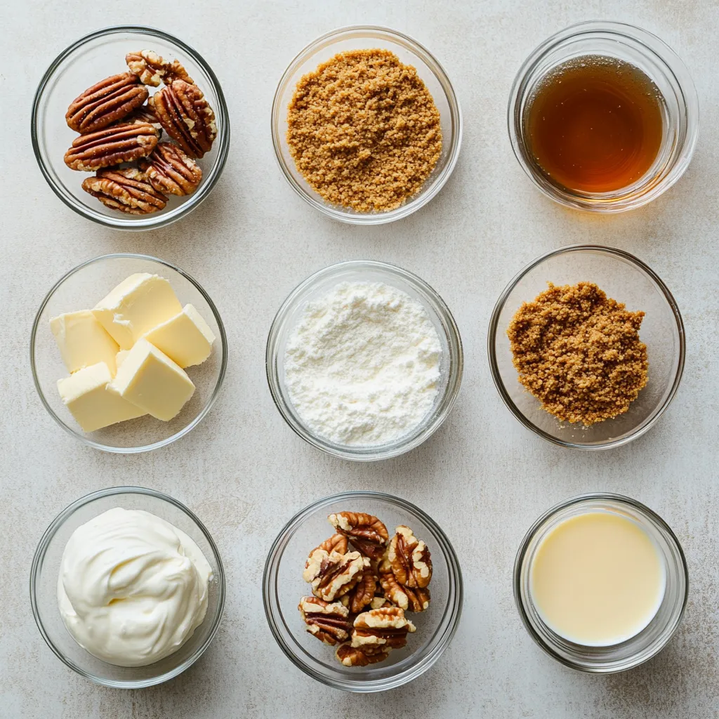 The Pecan Pie Cheesecake Delight is a sumptuous dessert that perfectly marries the creamy richness of traditional cheesecake with the sweet, nutty flavor of pecan pie. This delightful combination features three distinct layers: a crunchy graham cracker crust, a creamy cheesecake filling, and a luscious pecan topping. With its appealing textures and rich flavors, this dessert tantalizes the taste buds and creates an experience that is both comforting and indulgent. It is ideal for gatherings and special occasions, making a stunning centerpiece while adding a touch of elegance to any dessert table.