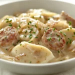 Creamy One-Pan Pierogi with Turkey Sausage Delight is a wonderfully comforting dish that makes for an ideal meal after a long day. This fantastic recipe marries the richness of heavy cream with the savory flavors of turkey sausage, creating a dish that envelops your taste buds in warmth and satisfaction. The pierogi, filled with potato and cheese, add a delightful chewiness and heartiness to the dish, making it perfect for cozy family dinners or casual gatherings.
