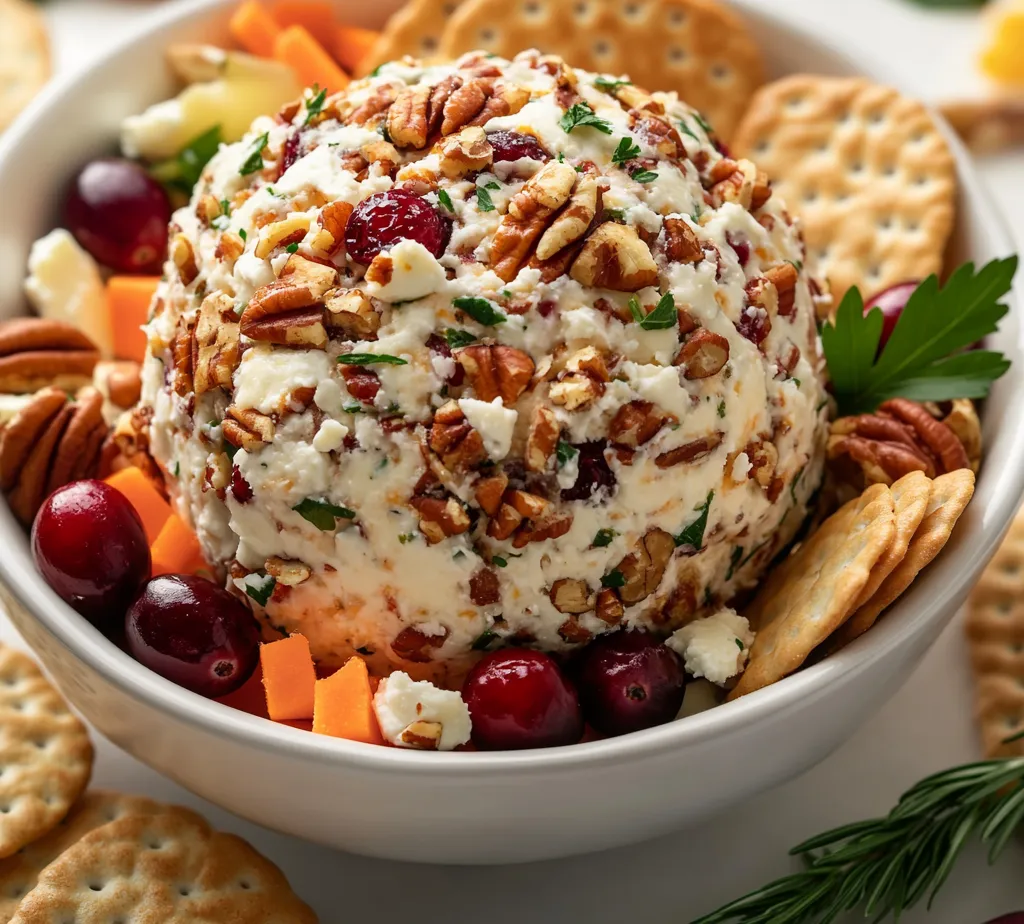 Exploring the joy of holiday gatherings often leads us to delightful recipes that capture the essence of seasonal flavors. Among these, the Thanksgiving Cheese Ball stands out as a crowd-pleasing appetizer. This creamy blend of cheeses, complemented by the sweetness of cranberries and the crunch of pecans, transforms any gathering into a festive celebration. Perfect for Thanksgiving, this cheese ball not only pleases the palate but also serves as an eye-catching centerpiece on any appetizer table. It invites guests to gather around, dip, and savor each delicious bite, creating memorable moments during the festive season.