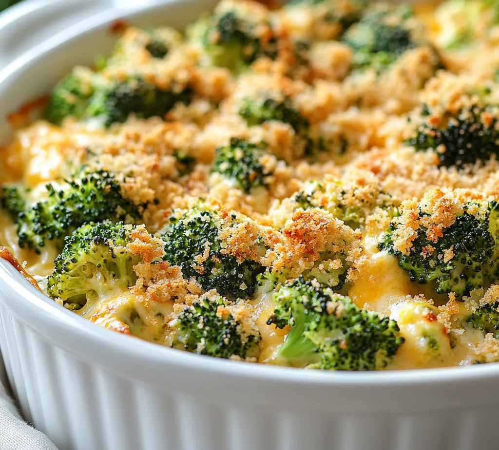 This Cheesy Broccoli Delight Casserole is a wholesome and delicious dish that perfectly marries the crispness of fresh broccoli with the comforting creaminess of cheese and rice. Ideal for family dinners, potlucks, or a cozy night in, this dish is not only easy to prepare but also packs a nutritional punch with its vibrant green ingredients. Imagine a rich blend of sharp cheddar and Parmesan cheeses enveloping tender broccoli florets with cooked rice, creating a delightful comfort food that appeals to both children and adults alike.