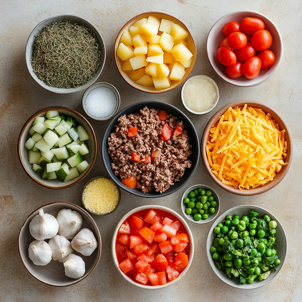 Hearty Hobo Casserole with Ground Beef and Potatoes is a quintessential home-cooked dish that effortlessly delivers both warmth and satisfaction. This one-dish meal brings together classic ingredients to create a filling casserole that is perfect for busy weeknights or a cozy family gathering. The robust flavor of ground beef combines beautifully with tender potatoes, sweet vegetables, and a flavorful broth, making each bite a real treat.