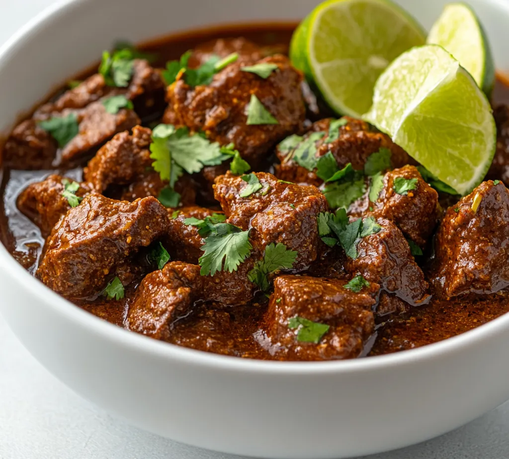 The Slow-Cooked Chile Colorado Delight is a robust and flavorful dish that captures the essence of traditional Mexican cuisine. With its warm, inviting aromas and the heartiness of slow-cooked beef, this dish is an ideal choice for gatherings or a cozy family dinner. As the beef chuck roast slow cooks, it becomes meltingly tender and absorbs a rich blend of spices and the distinct smokiness of toasted chiles. The result is a satisfying meal that not only satiates hunger but also transports you to the heart of culinary culture.