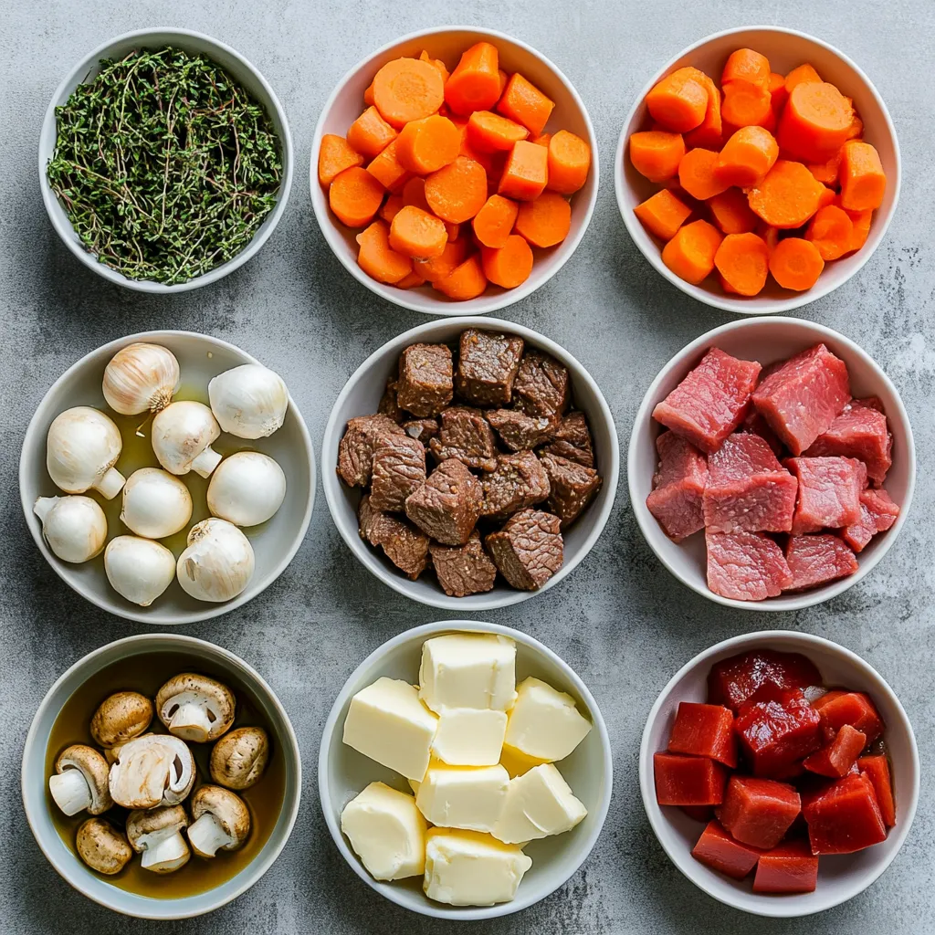 Beef Bourguignon, a classic French dish, has enchanted food lovers across the globe. This rich, hearty stew features tender pieces of beef cooked slowly in a beautiful red wine sauce, resulting in a depth of flavor that transports you straight to the kitchens of Burgundy. The marriage of beef, aromatic vegetables, and fragrant herbs creates a comforting meal that is perfect for chilly evenings or special gatherings. Its luxurious taste paired with an inviting aroma makes it a true delight for any occasion.